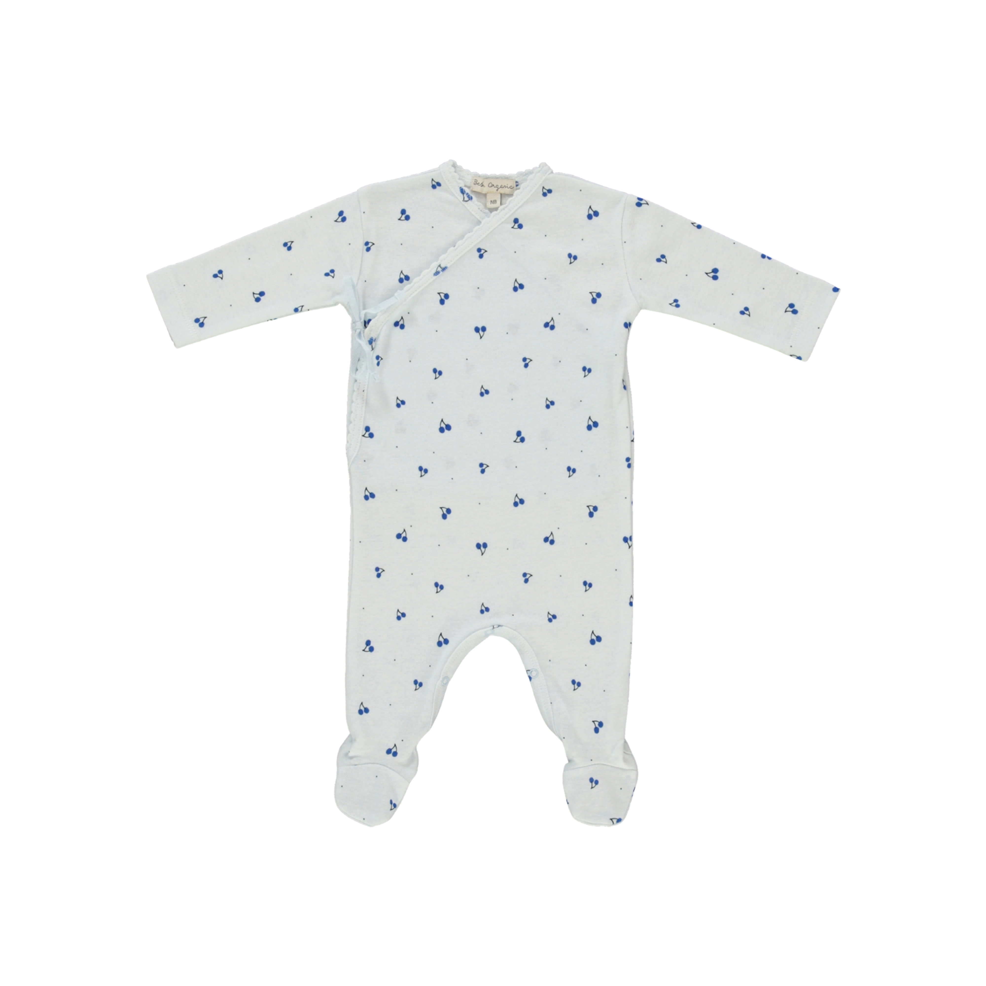Bebe Organic | Noah Blue Cherry Wrap Overall – Tinker | A