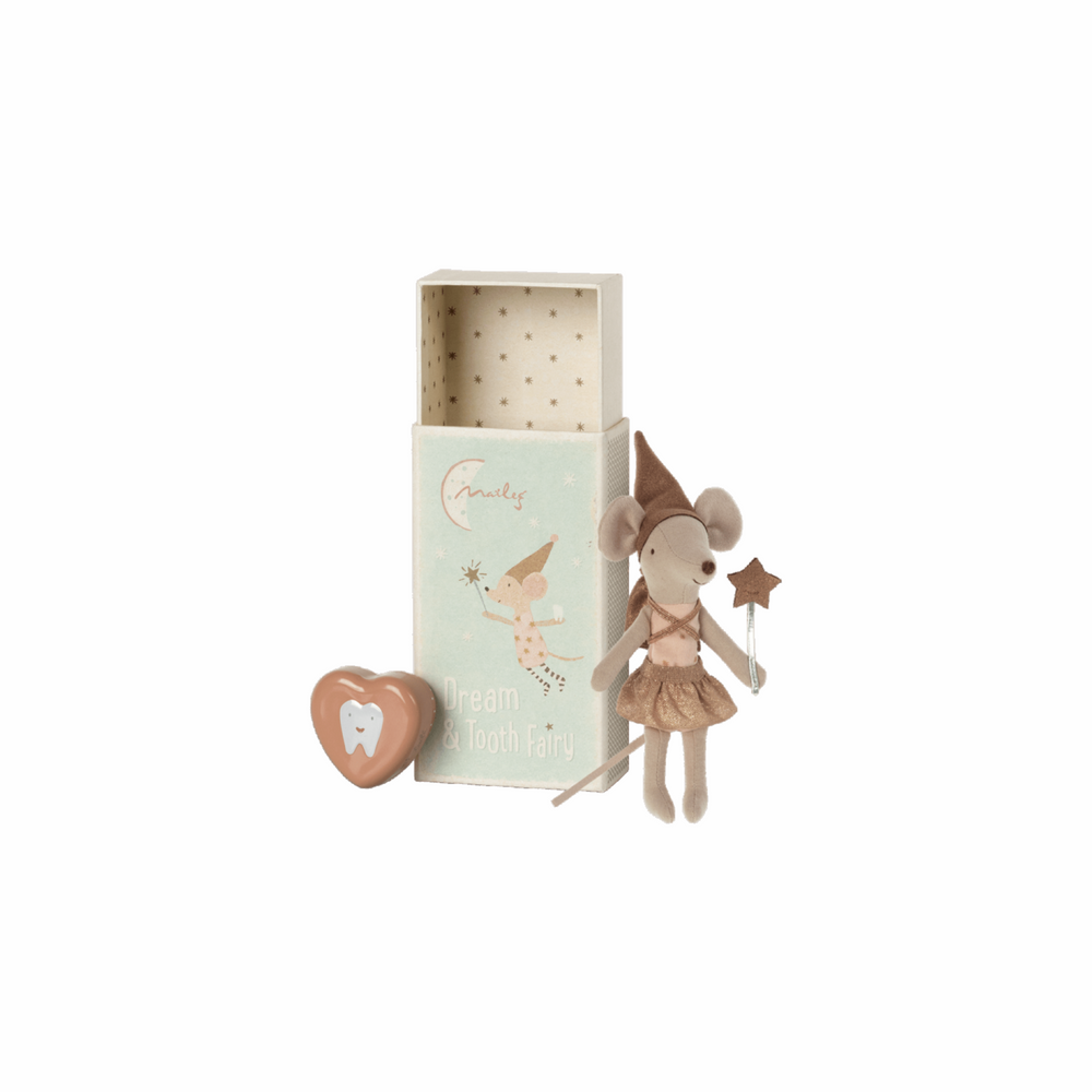 Tooth Fairy Mouse in Matchbox in Rose