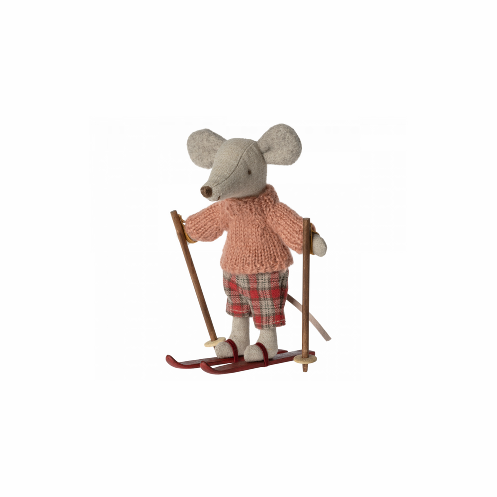 Big Sister Winter Mouse with Ski Set