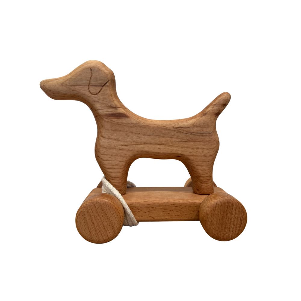 Dog on Wheels Pull Toy