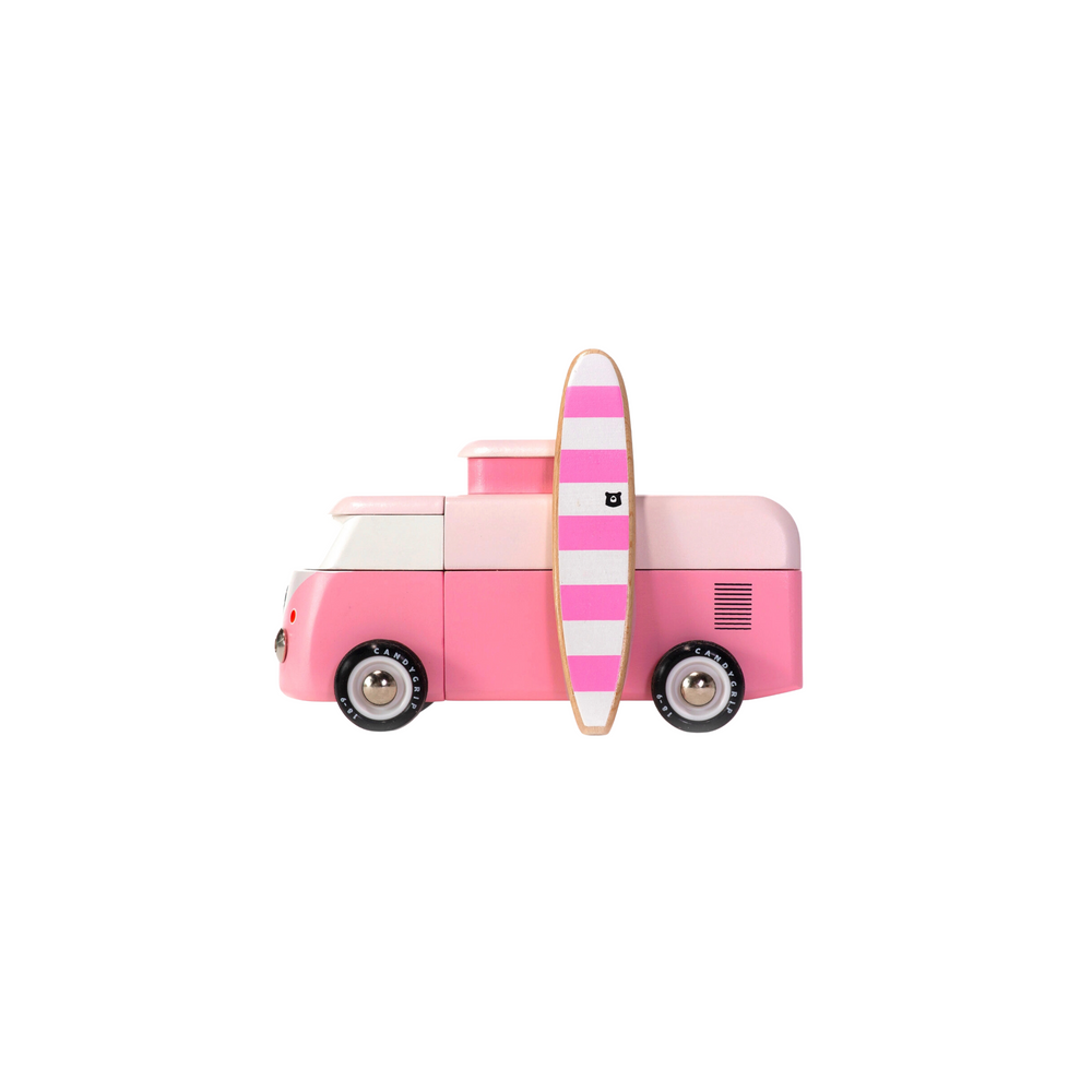 VW Beach Bus in Pink