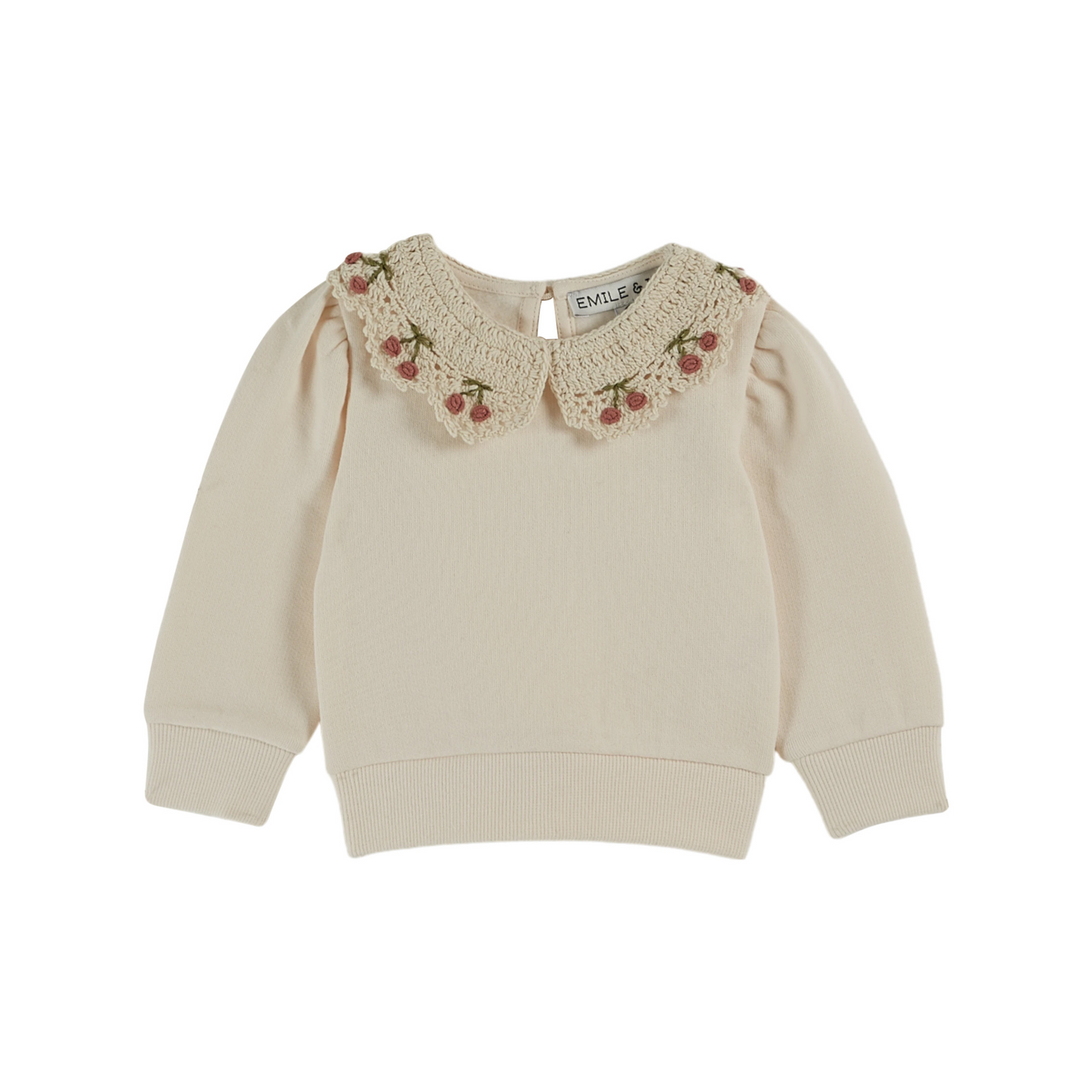 Embroidered Collar Sweatshirt