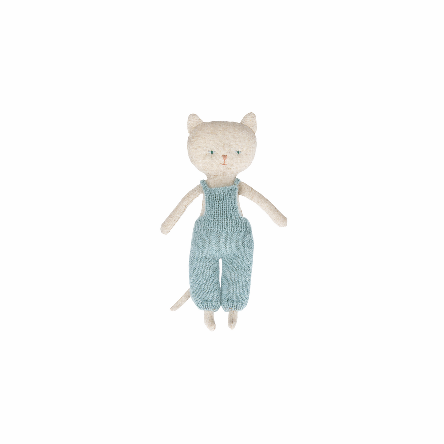 Blonde Kitten in Overalls