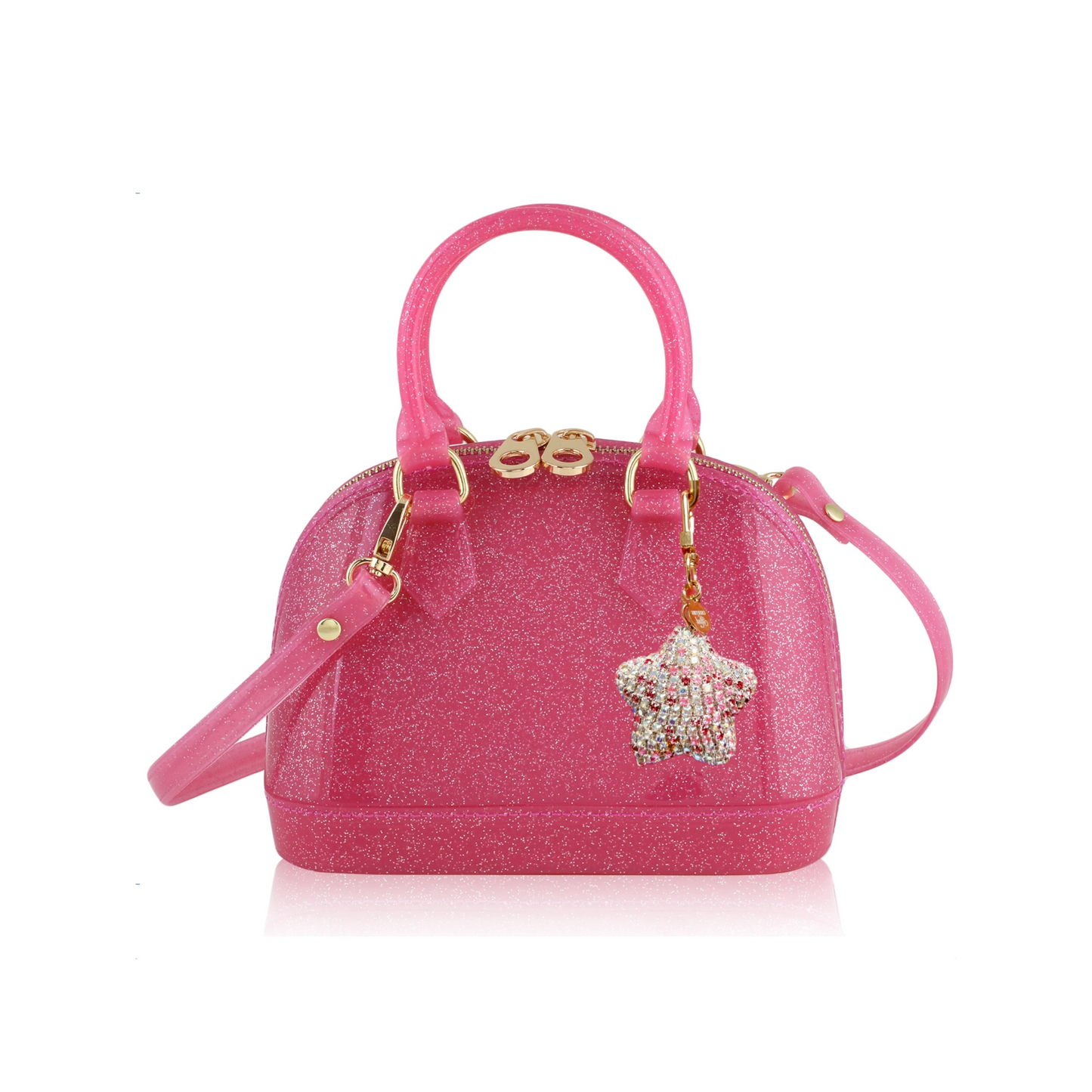 Cate "She's A Star" Pink Sparkle Purse