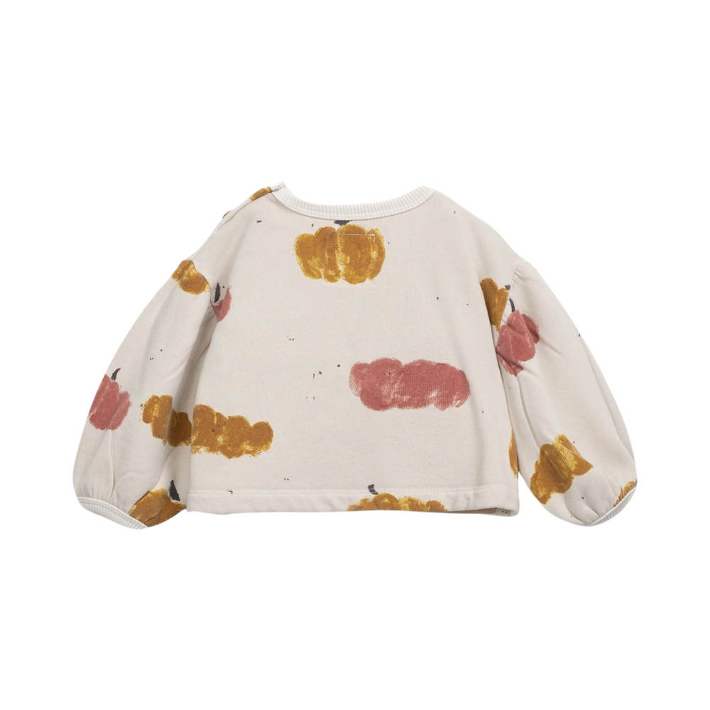 
                      
                        Puff Sleeve Cloud Print Fleece Sweatshirt
                      
                    