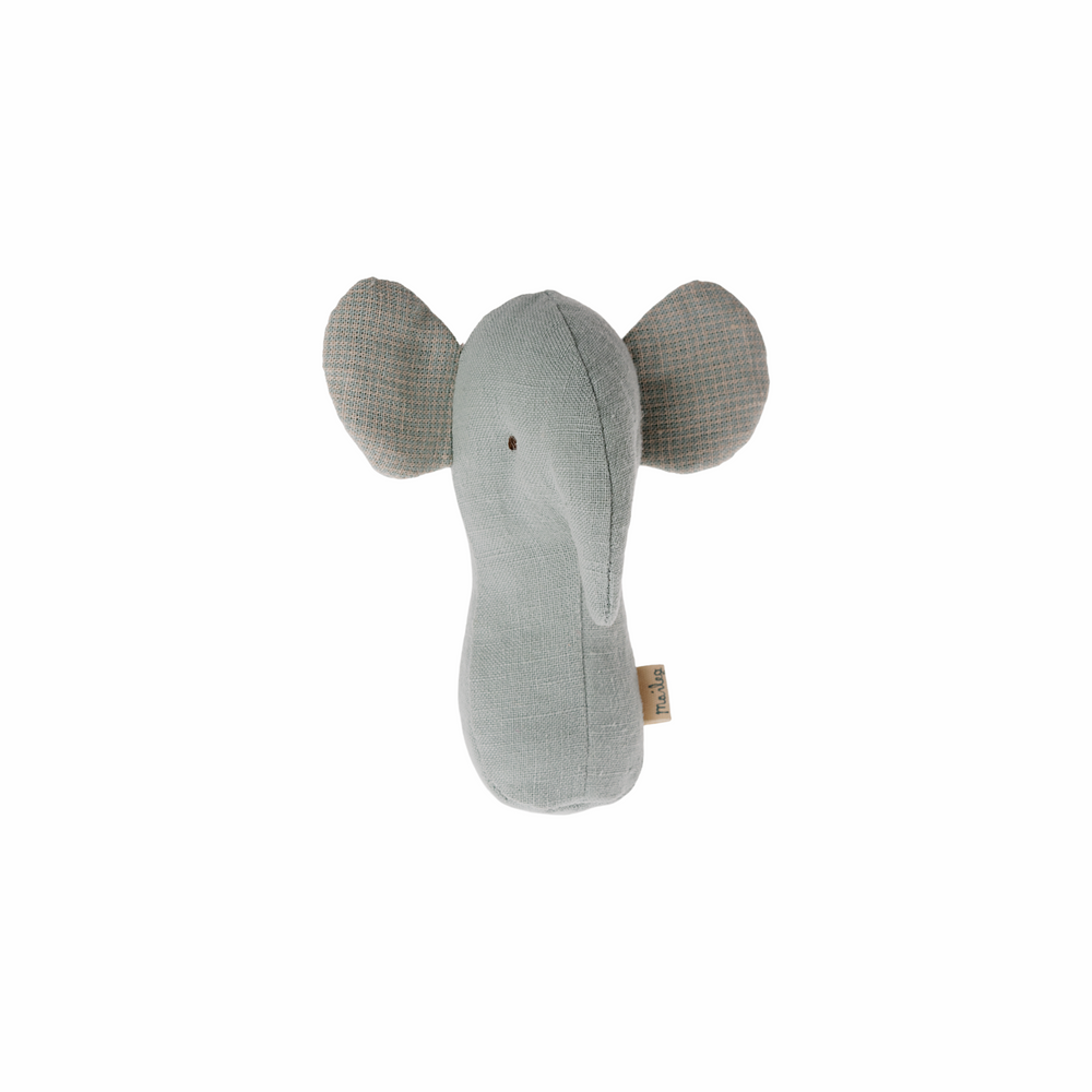 Lullaby Friends Elephant Rattle in Light Dusty Blue