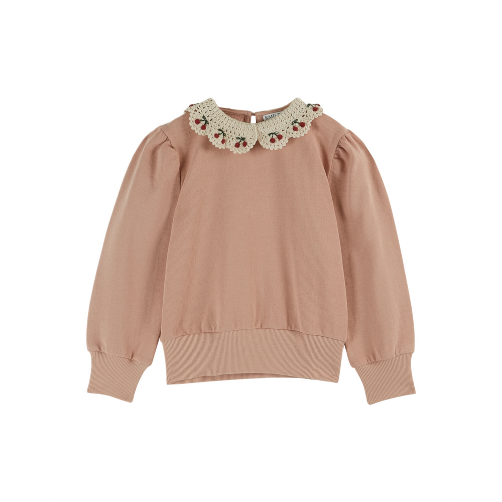 Embroidered Collar Sweatshirt