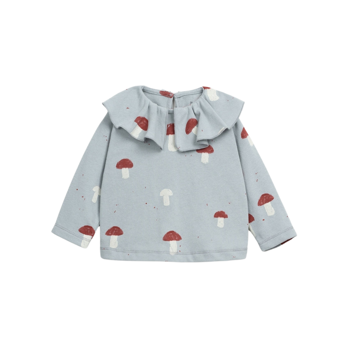 Mushroom Print Ruffle T-Shirt