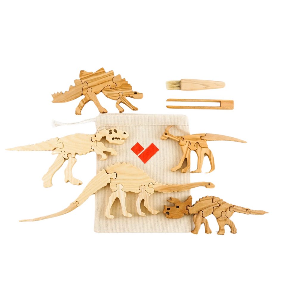 Wooden Dinosaur Puzzle Set