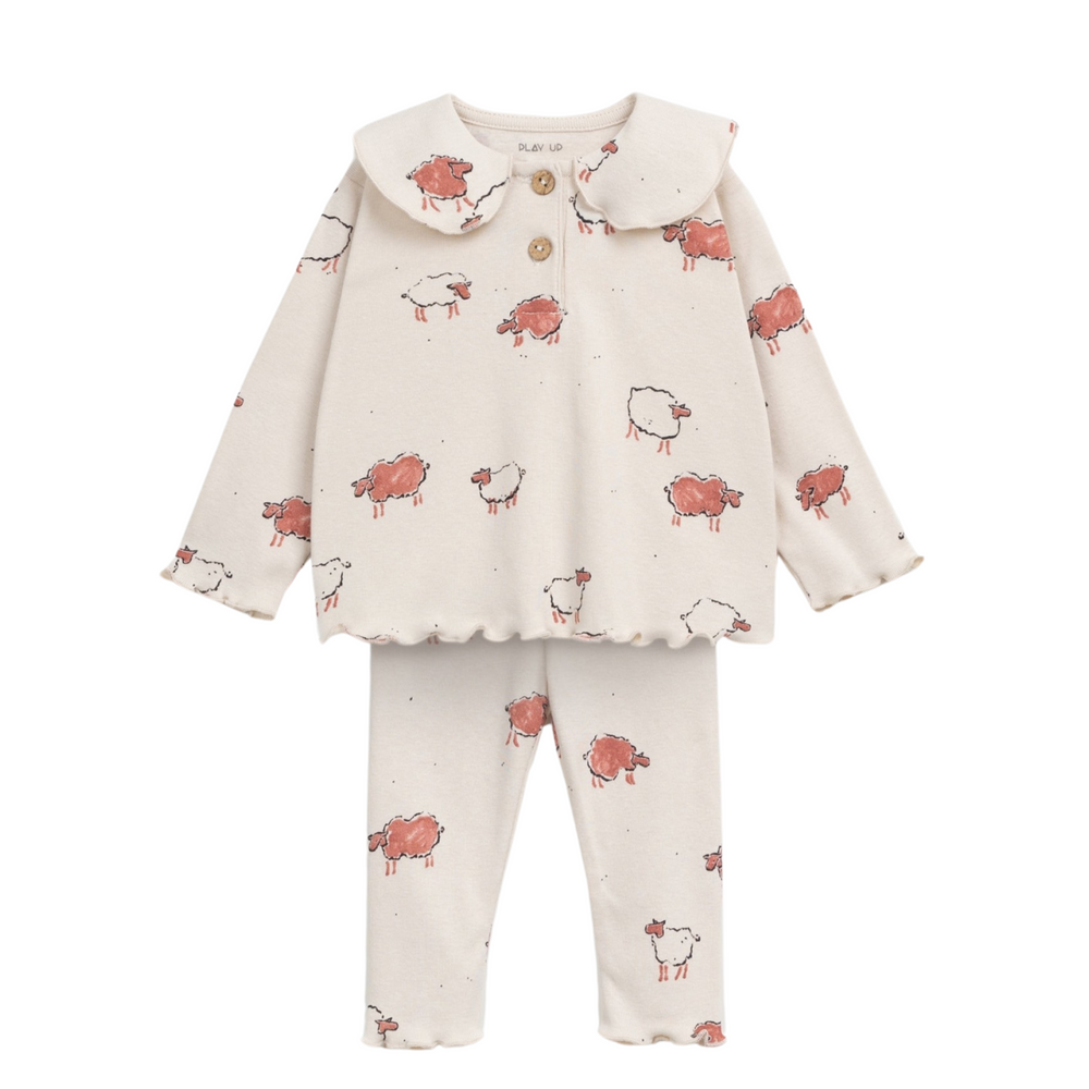 Sheep Printed Top + Pant Set