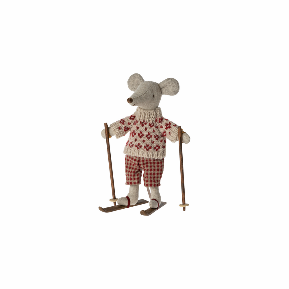 Winter Mouse with Ski Set - Mom