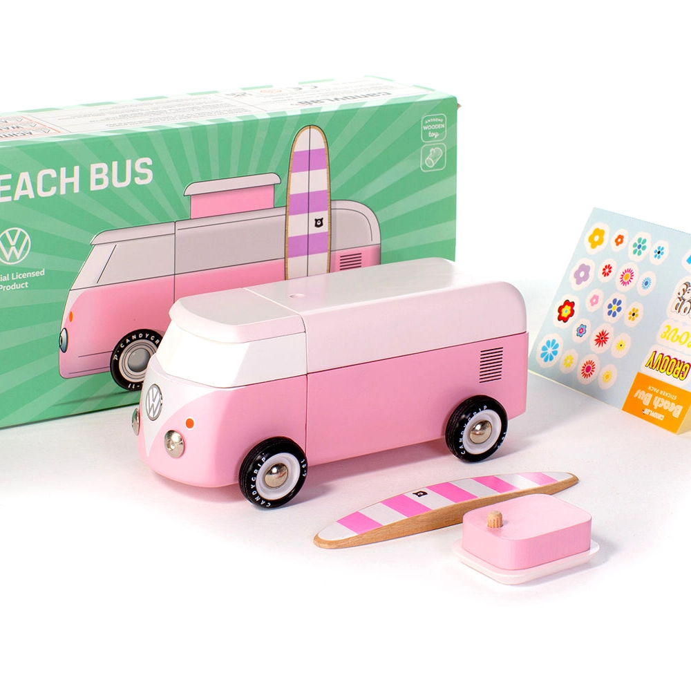 
                      
                        VW Beach Bus in Pink
                      
                    