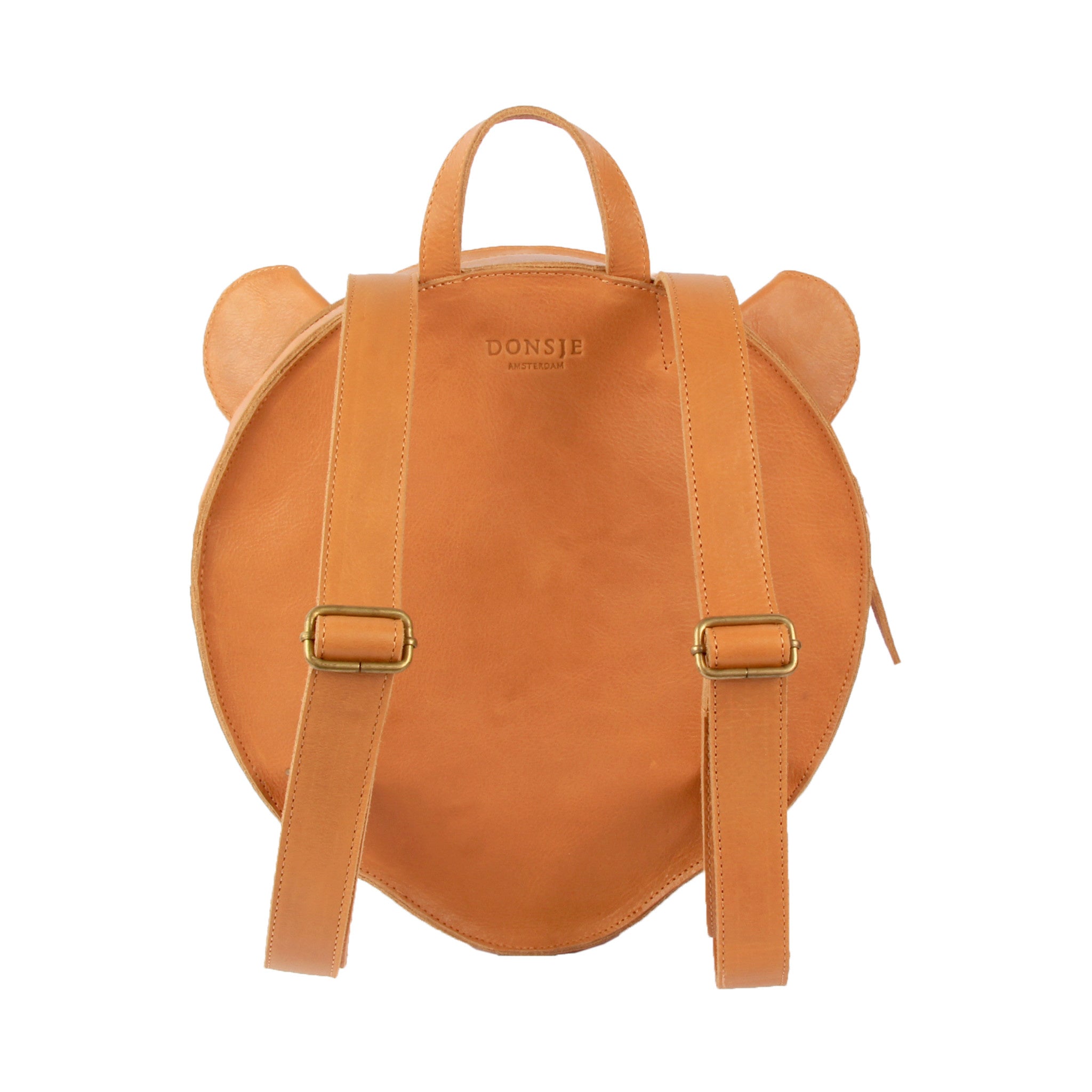 Umi Schoolbag | Bear | Cognac Classic Leather – Donsje Amsterdam
