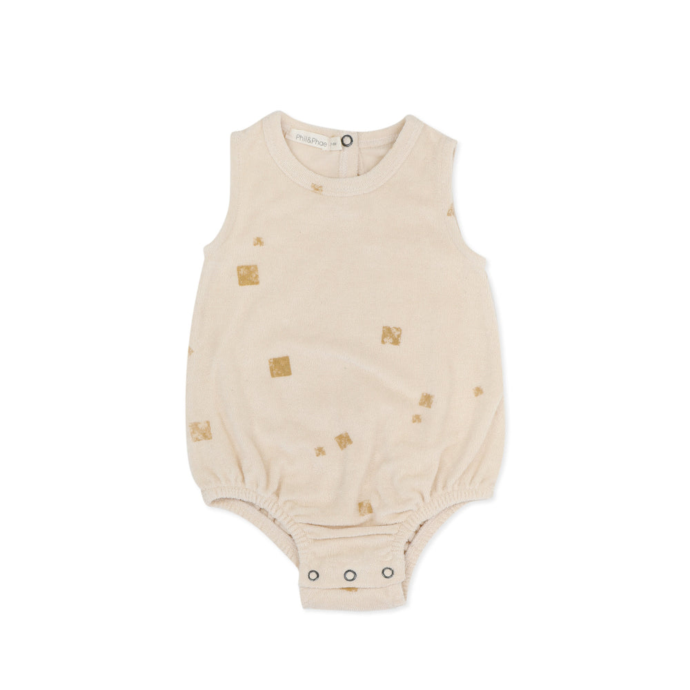 Tiles Sleeveless Frotte Onesie