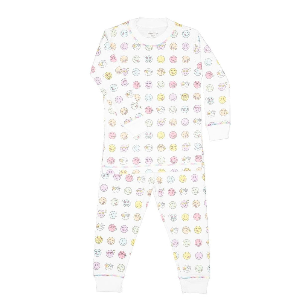 Rainbow Happy Faces Two Piece PJ Set