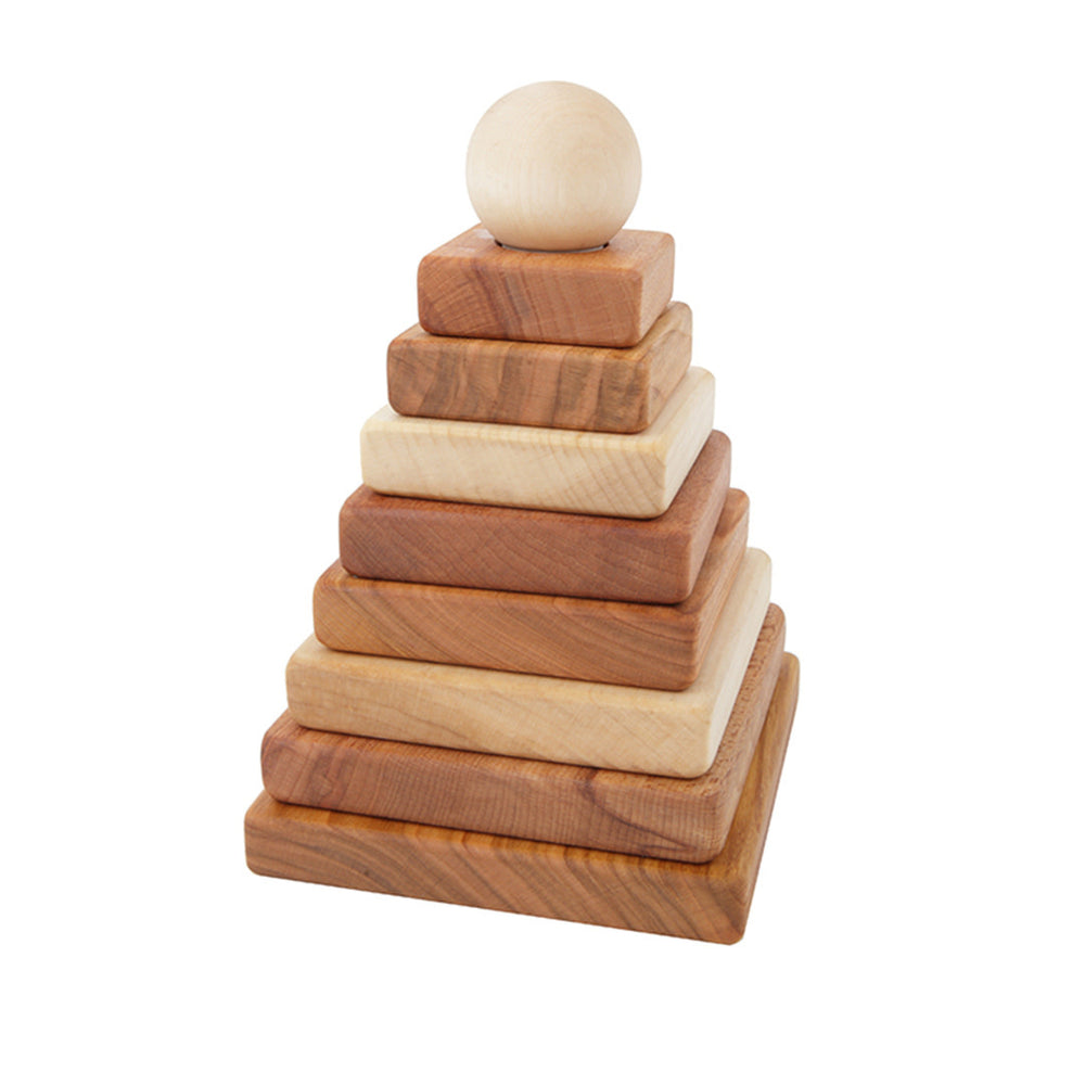 Natural Square Stacking Pyramid