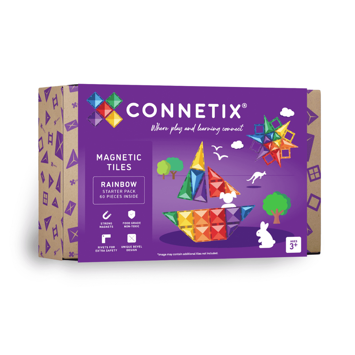 CONNETIX Rainbow Starter Pack (60 Pieces)