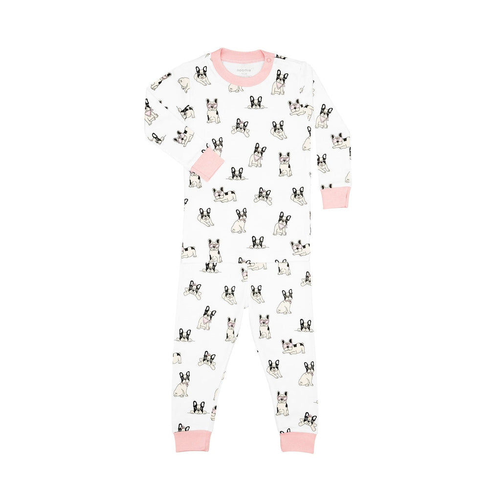 Pink French Bull Dog Two Piece PJ Set