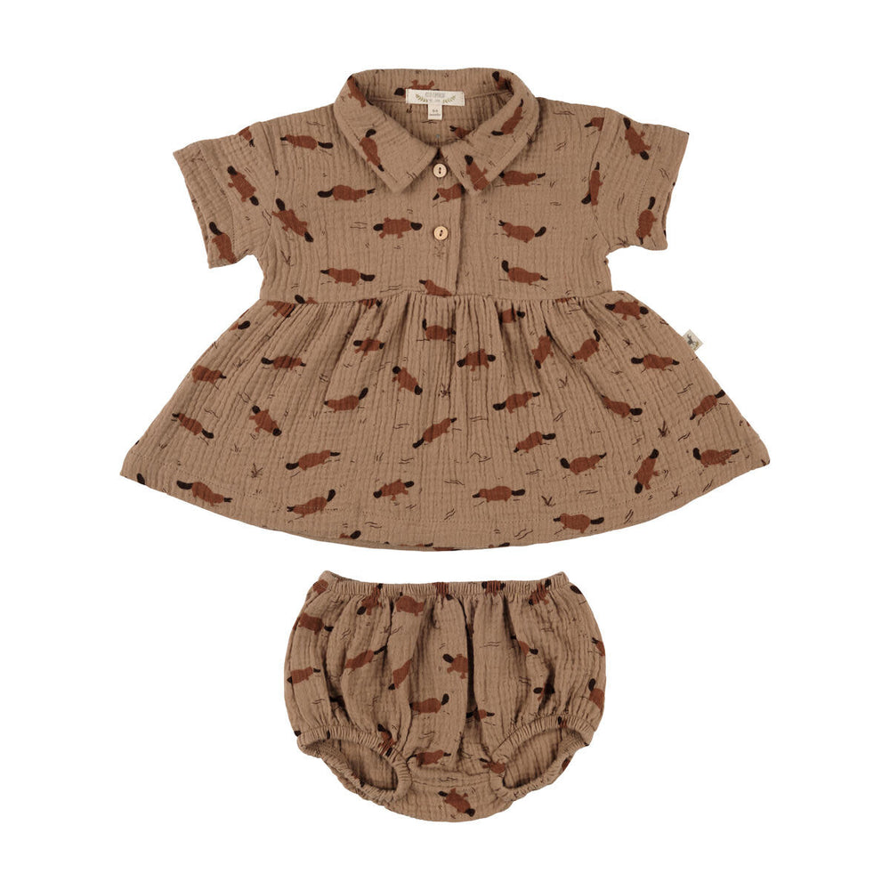 Platypus Pond Dress + Bloomer Set